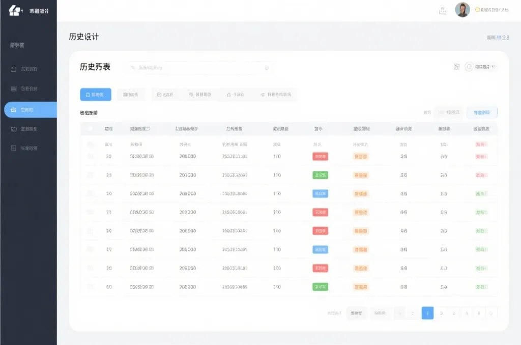 历史开奖展示界面